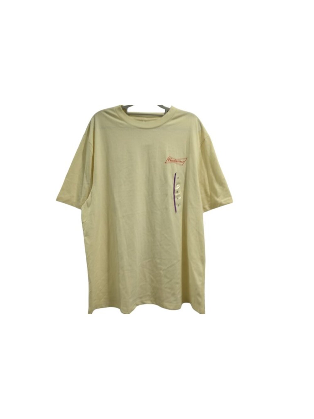 NWT Budweiser Short Sleeve Crew Neck Tee Sz XL Cream Graphic T-Shirt Casual Wear